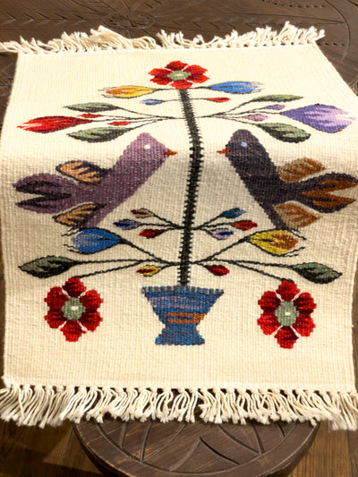 Carpetă Tradițională din Tismana Țesută Manual - Motiv Pomul Vieții