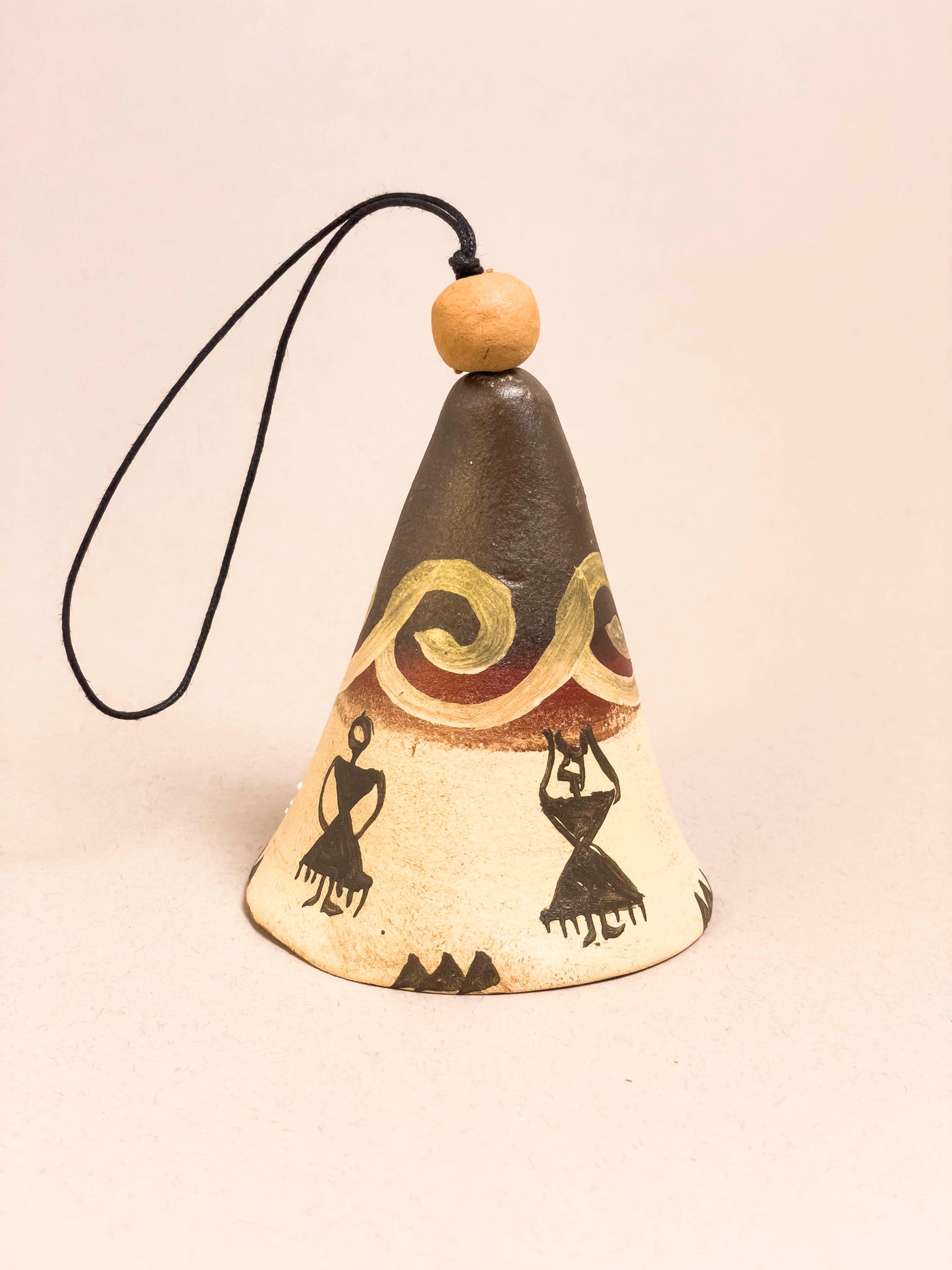 Decorative Ceramic Bell - Natural Color with the Symbol of Woman