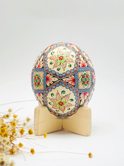 Painted Ostrich Egg - Model 1