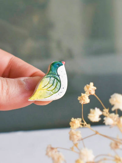 Joined by Fire - Colorful ceramic brooch