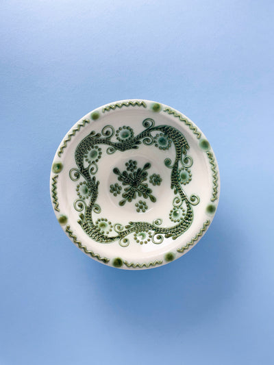 ceramica-baia-mare-liliana-ghilvacs-castron-18cm-model-dantela-verde-1
